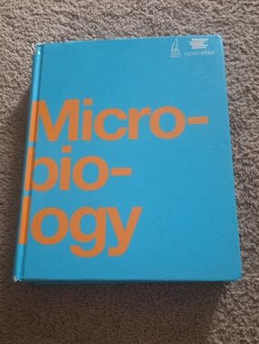 Microbiology Hardcover Textbook - Bright Blue with Orange Text